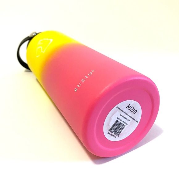 BUZIO Thermos Double Wall Insulated Stainless Steel Water Bottle / 2 caps 40oz - Picture 7 of 12